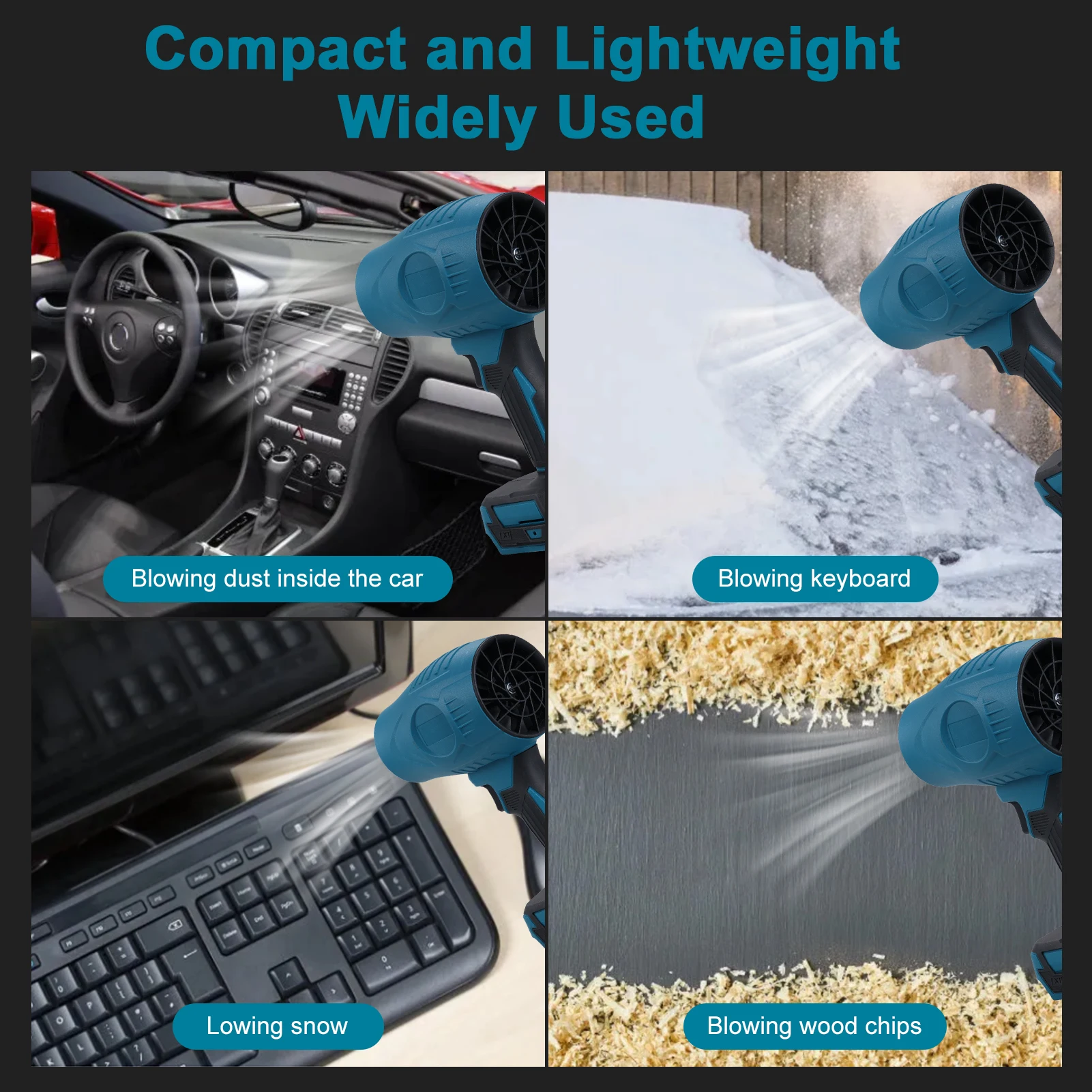 Handheld Turbofan 1000W Brushless/Brushed Jet Fan Electric Dust Blowing Fire Industrial Dust Removal Automotive Gap Cleaning