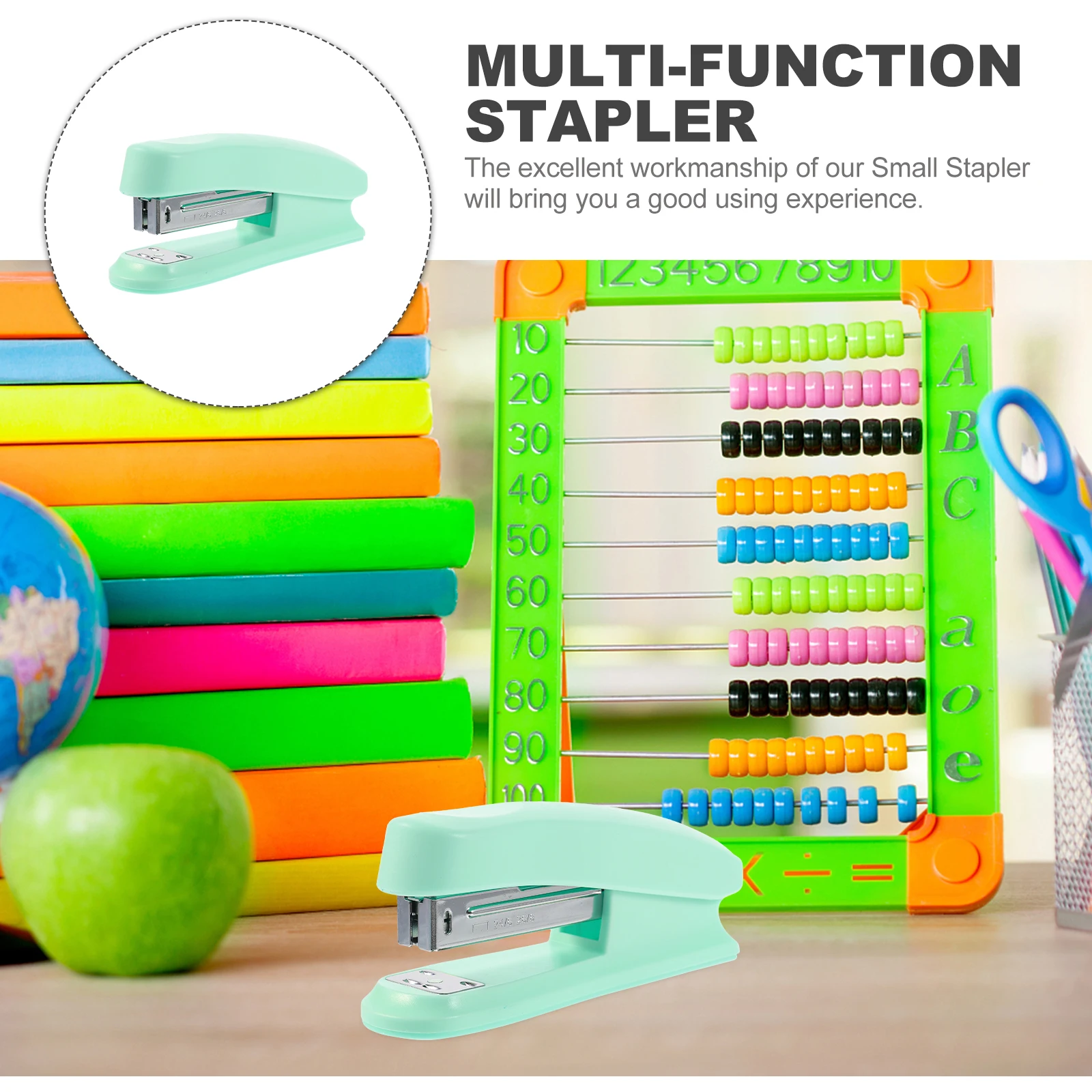 Portable Desktop Stapler Pink Office Gadgets Desk Essentials Classroom Supplies Metal Hand Stapler For Paper Plastic