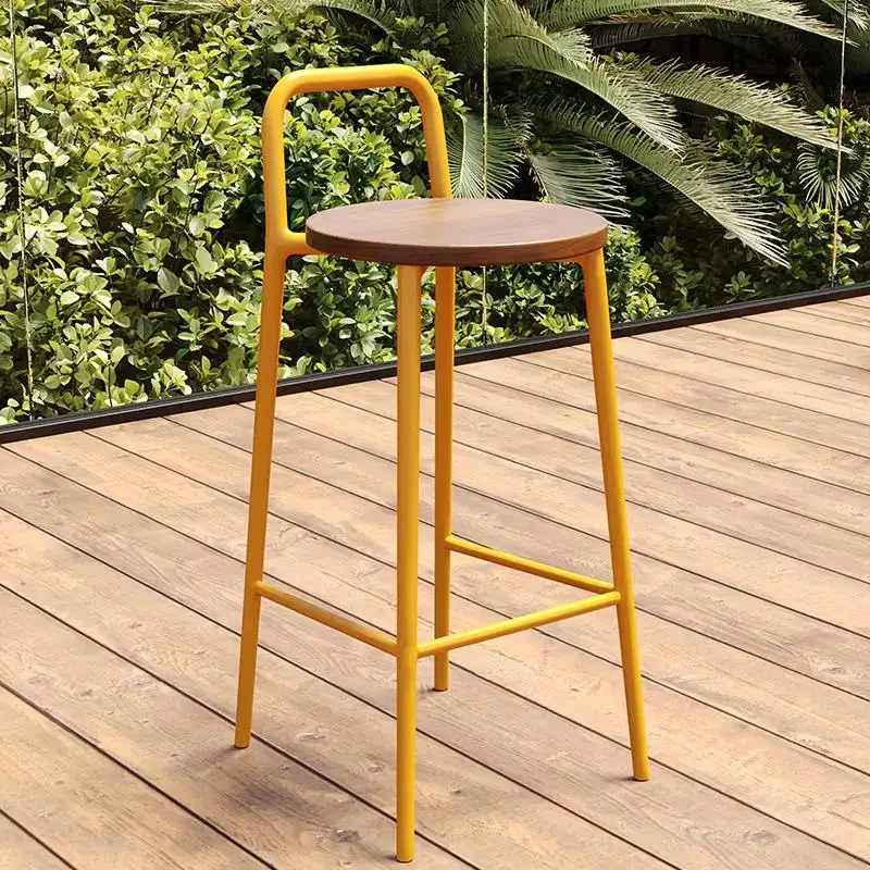 Banco de bar moderno para recepção, encosto relaxante industrial, cadeiras altas, ilha, ergonômico, móveis para casa