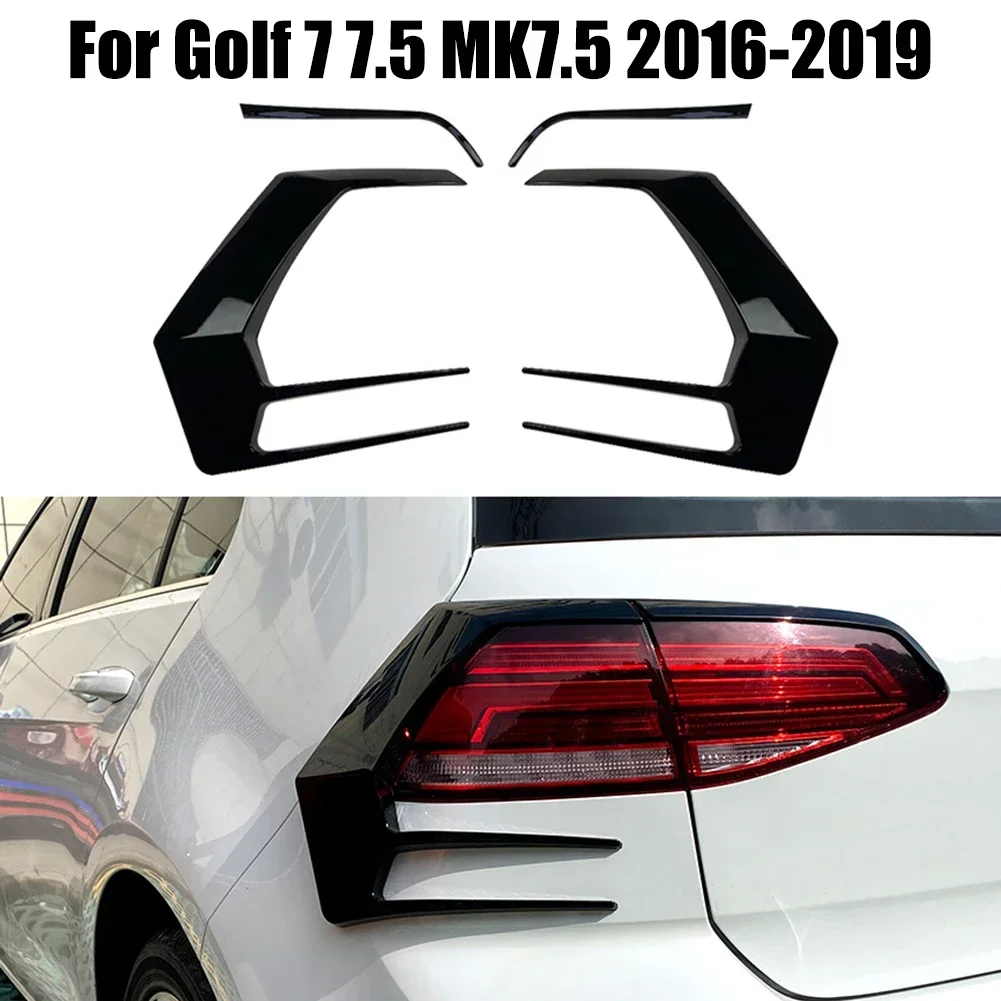 Plastic Rear Bumper Lip Spoiler Taillight-Lamp Cover Trim For Golf 7.5 MK7.5 2016-2019 Parts Accessories