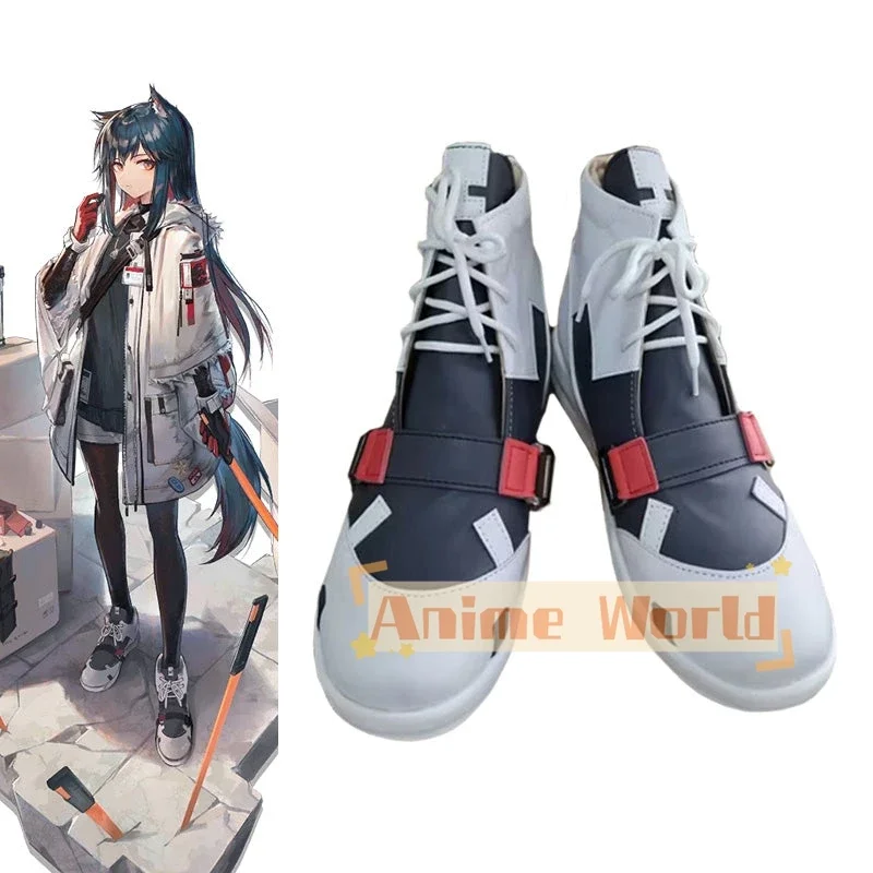 

Arknights, зимняя обувь для косплея Messanger Texas, обувь из искусственной кожи, карнавальные ботинки на Хэллоуин, индивидуальный заказ