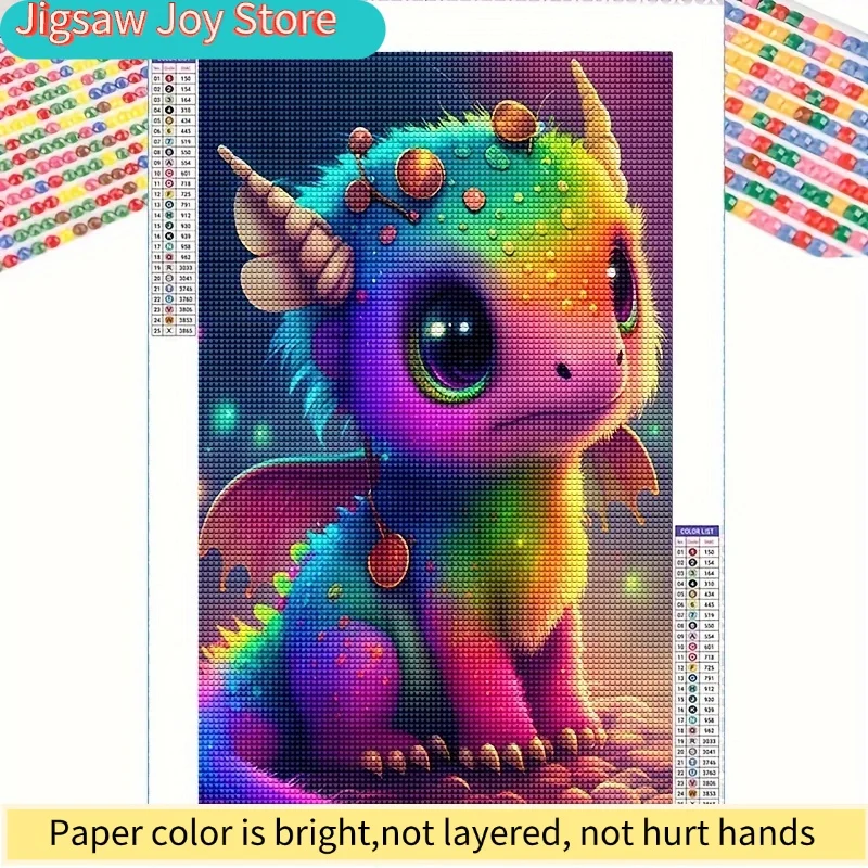 

Алмазная вышивка 5D DIY, 20*30 см, холст под масло, цветной дракон, игрушка-антистресс для взрослых, мозаика ручной работы, полный круг