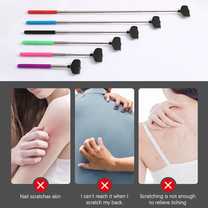 Back Scratcher Telescopic Scratching Back Scratcher Massager Kit Scraper Extendable Telescoping Itch Health Tool