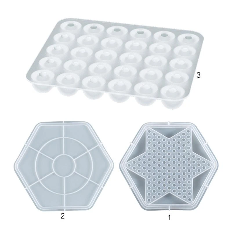 P9FE 1PC Silikon Checker Spielbrett Form, 1pc 3D Checkers Stücke Epoxy Gussform – Detail 1