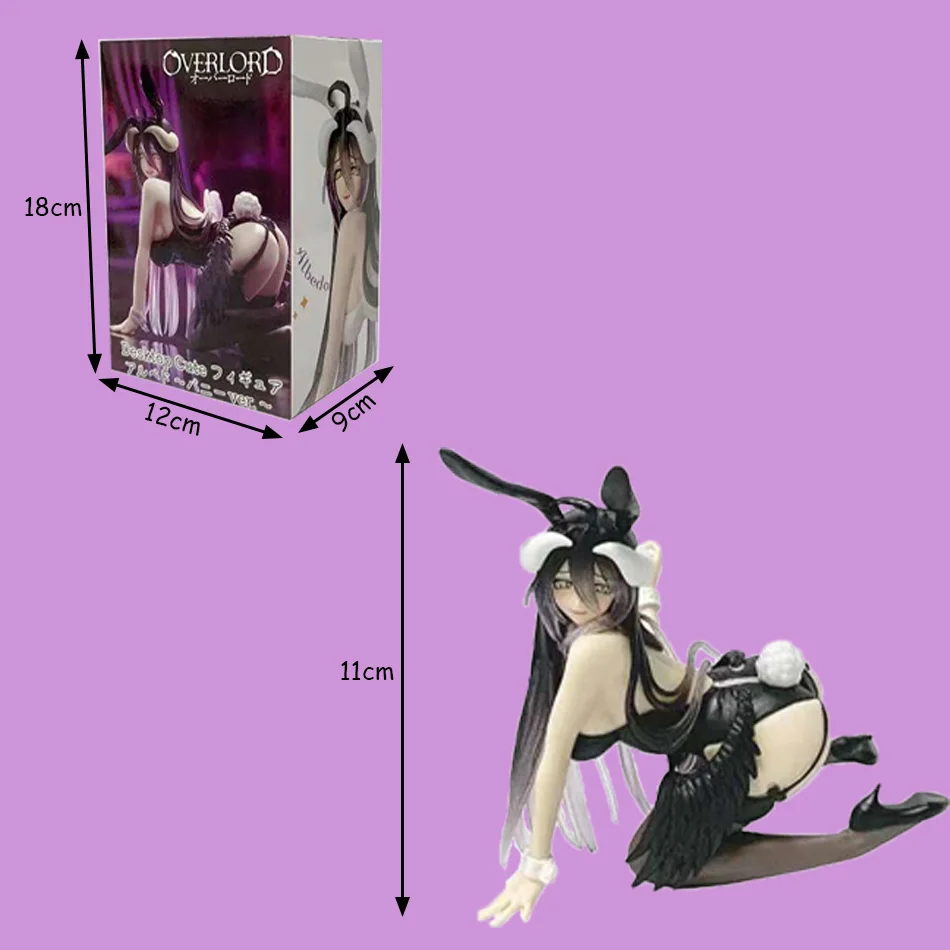 ฟิกเกอร์อนิเมะ PVC อัลเบโด บันนี่เกิร์ล นั่งคุกเข่า ของสะสม ตกแต่งบ้าน ของเล่น ของขวัญ มีสินค้าในสต็อก