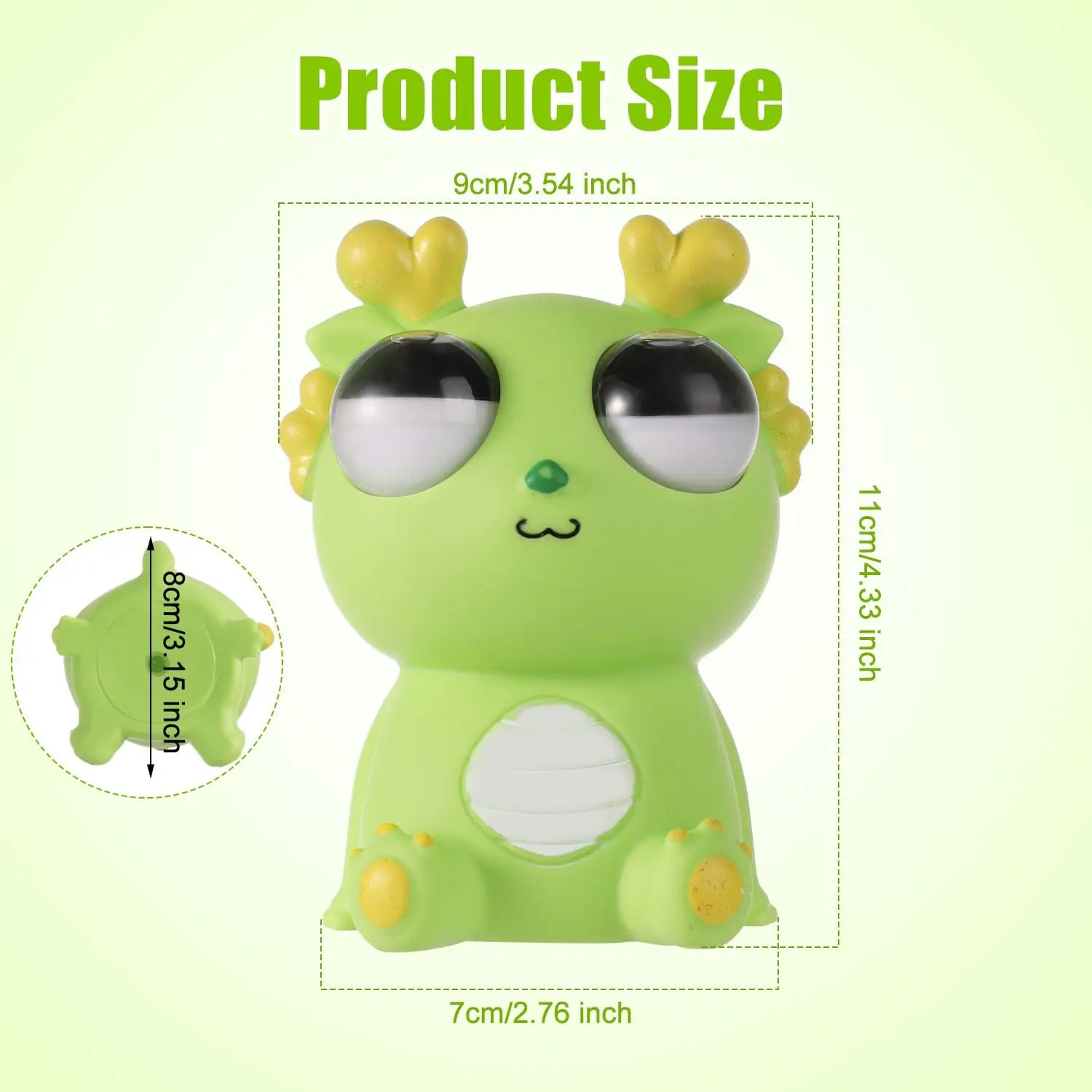 Cute Explosive Eye Dragon Squishy Toy ,Stress Relief Squeeze Toy for Kids and Adults , Funny Venting Gift Idea
