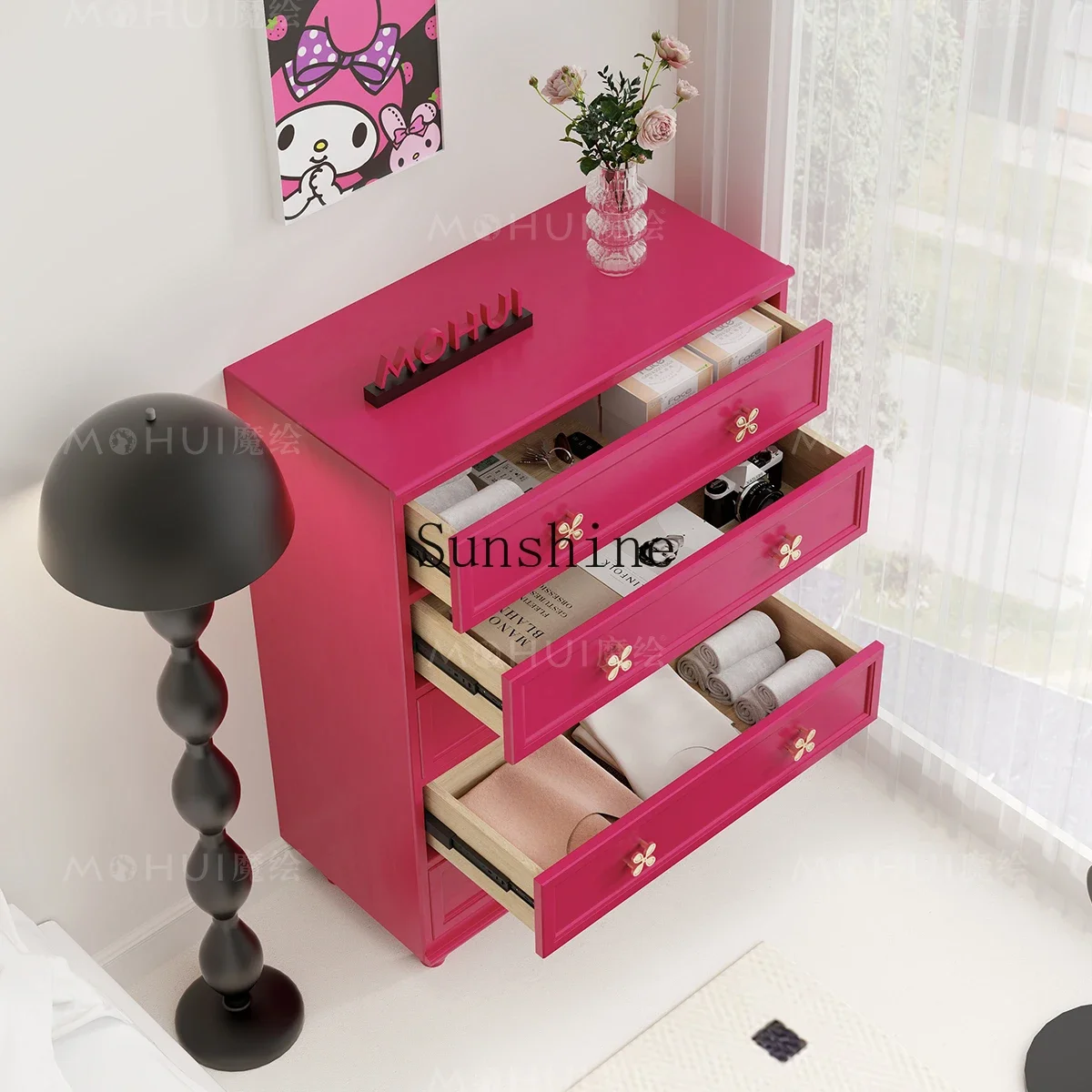 

Dopamine chest, living room bucket cabinet, bedroom against the wall, bedside storage cabinet