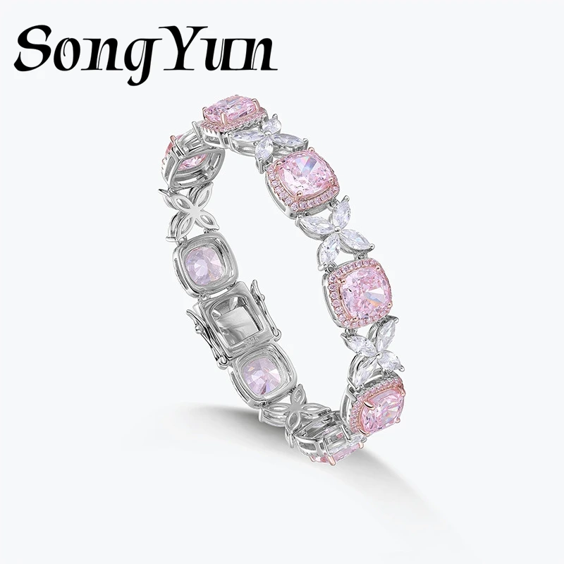 

SongYun Jewelry 925 Sterling Silver Bangle Designer HCD Gemstones 5A CZ Gemstones Solid 925 Sterling Silver Bracelets Accessorie