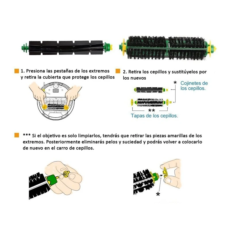 Newreplacement Kit untuk Roomba 500 505 521 510 530 531 532 534 535 545 550 555 560 562 564 570 570 571 575