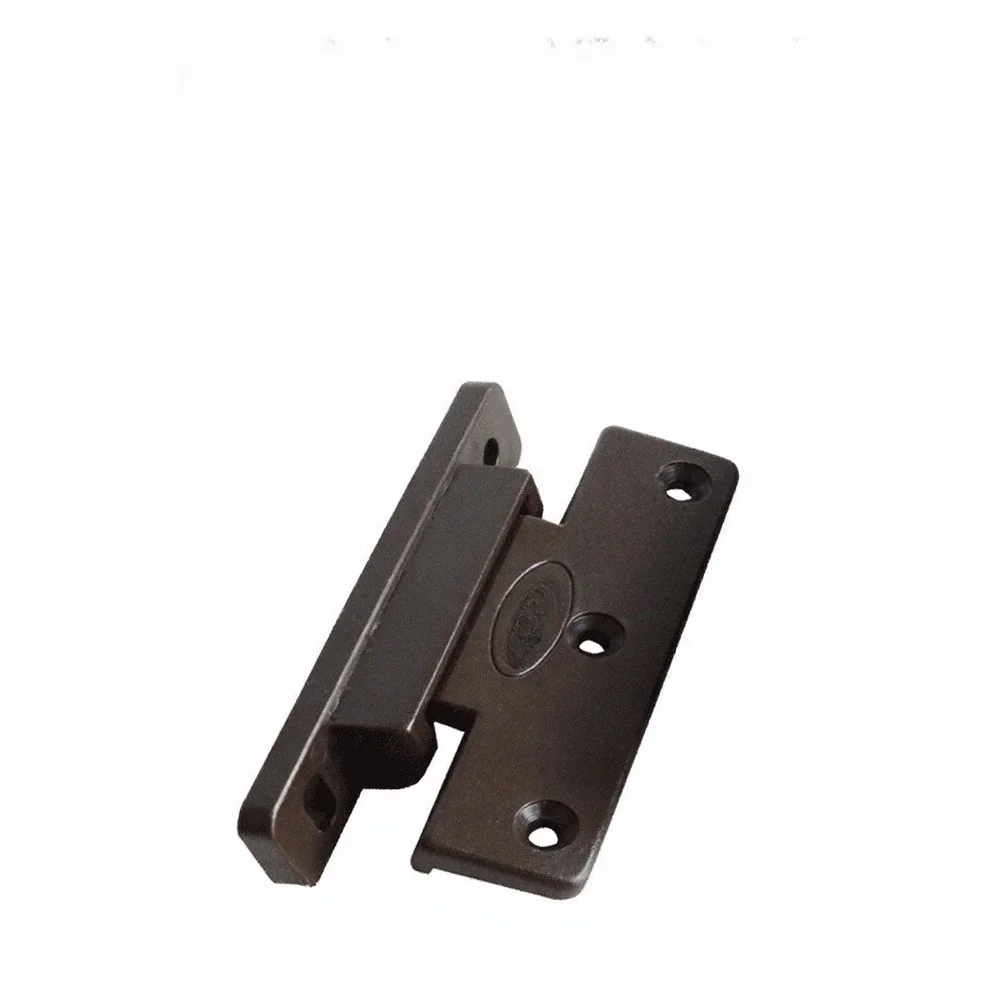 10pcs Black Plastic Cabinet Hinges 54 x 12 mm Spring Action Flat Hinges for Furniture Doors with Countersunk Holes