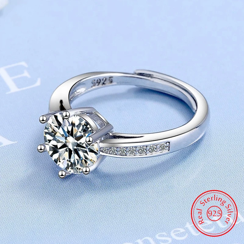 

Pure 925 Sterling Silver New Jewelry Crystal Zircon Ring For Women Fashion FQL25103