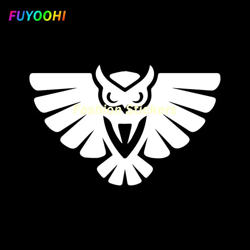 FUYOOHI Funny Stickers Owl Craft Car Stickers Sunscreen Fashion Decals Car Assessoires Motorcycle Personality Car Styling Decals