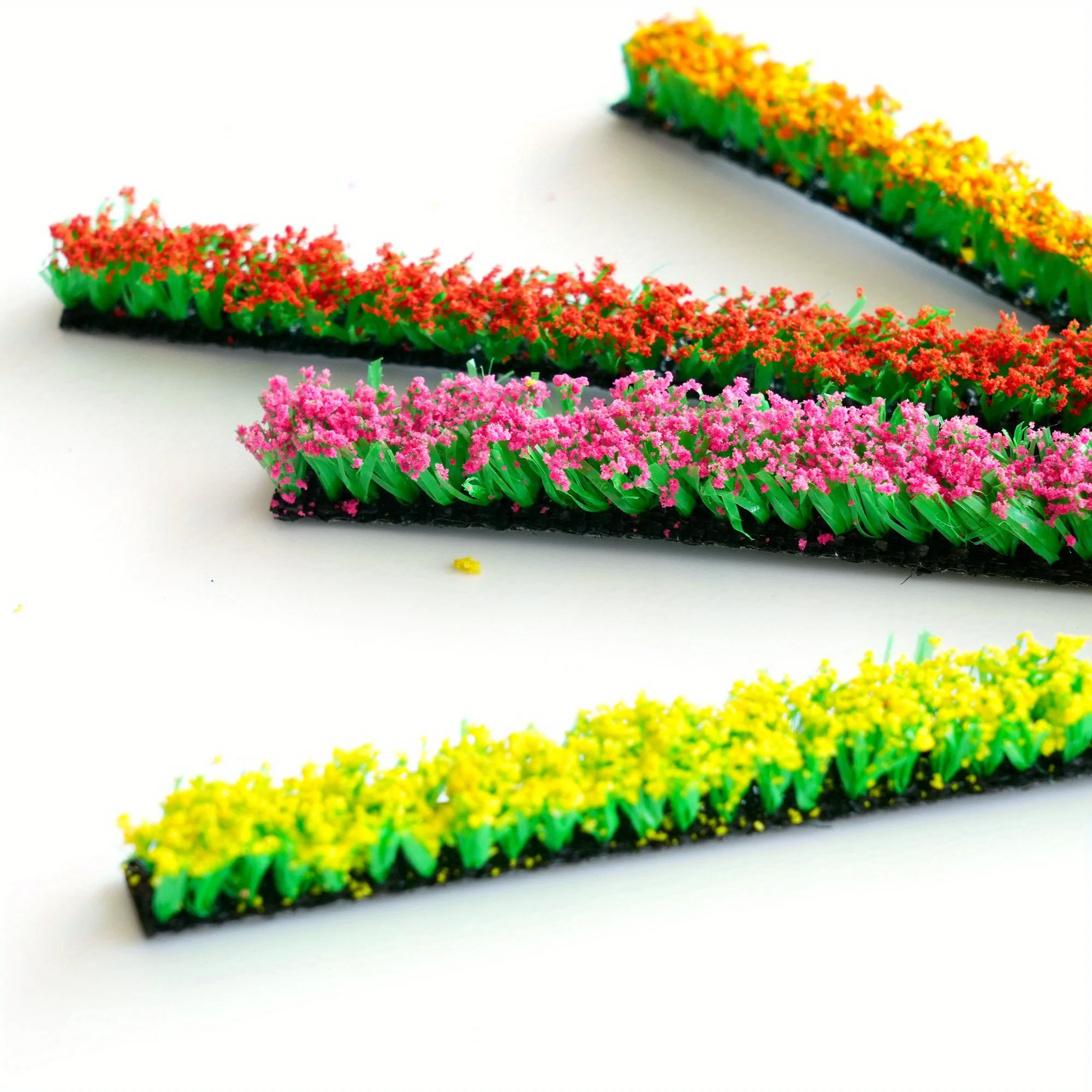 4Pcs Miniature Shrub Strips, 3.9 Inches Static Shrub Vegetation Groups Bush, Static Scenery Model Artificial Plants for DIY