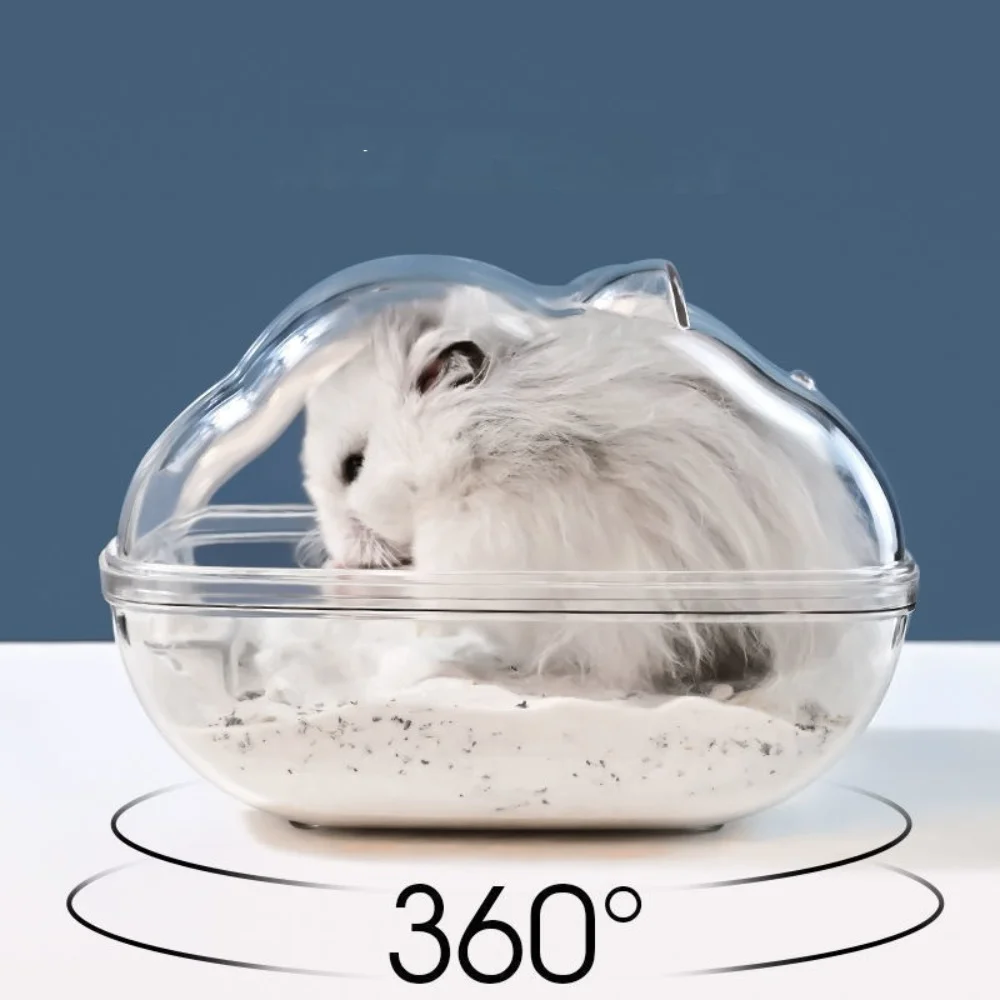 Hamster Bathroom Transparent Hamster Mouse Pet Toilet Cage Box Bath Sand Room Toy House Small Pet Supply Accessories