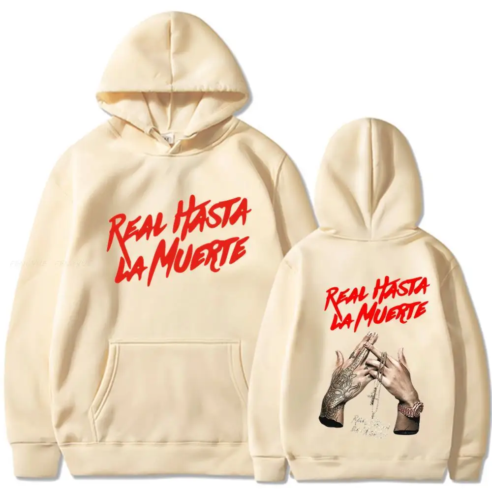 Anuel AA Printed Hoodies Sweatshirt Coat Real Hasta La Muerte casual Tracksuit Costume Men Women Clothing Anime Pullover Hoodie