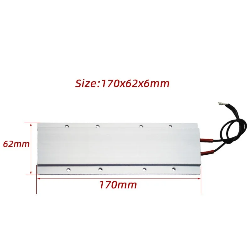 170x62x6mm PTC Heater 220V Constant Temperature Ceramic Cast Aluminum Heating Plate Air Electric Heater