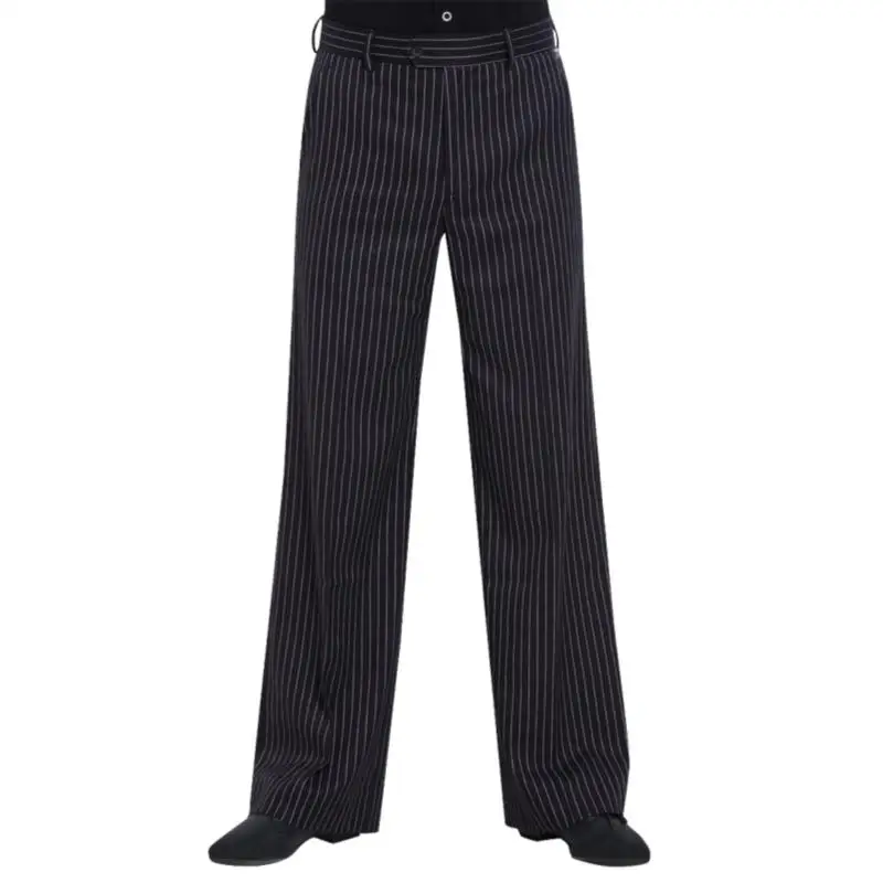 Pantalon de danse latine rayé pour hommes, danse de salon moderne, vêtements pour adultes, 2024, 902