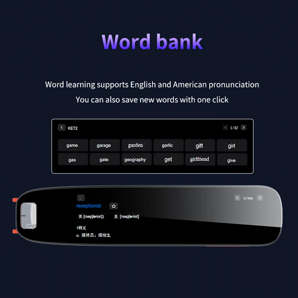 

Многофункциональный словарь, 134 языка, переводчик в реальном времени TYPE-C, зарядка, автономная ручка для перевода, ручка для чтения экстракта текста