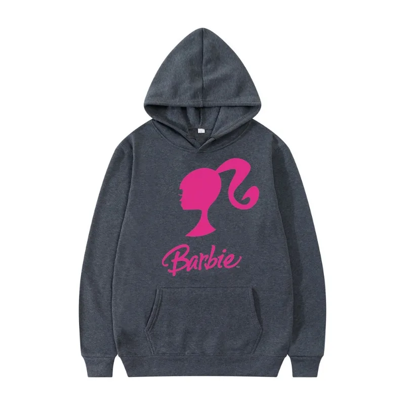 Disney Casual Pullover Cartoon Anime Barbie Princess Women Hoodies Autumn Winter Pink Couple Sweatshirts Clothes Tops