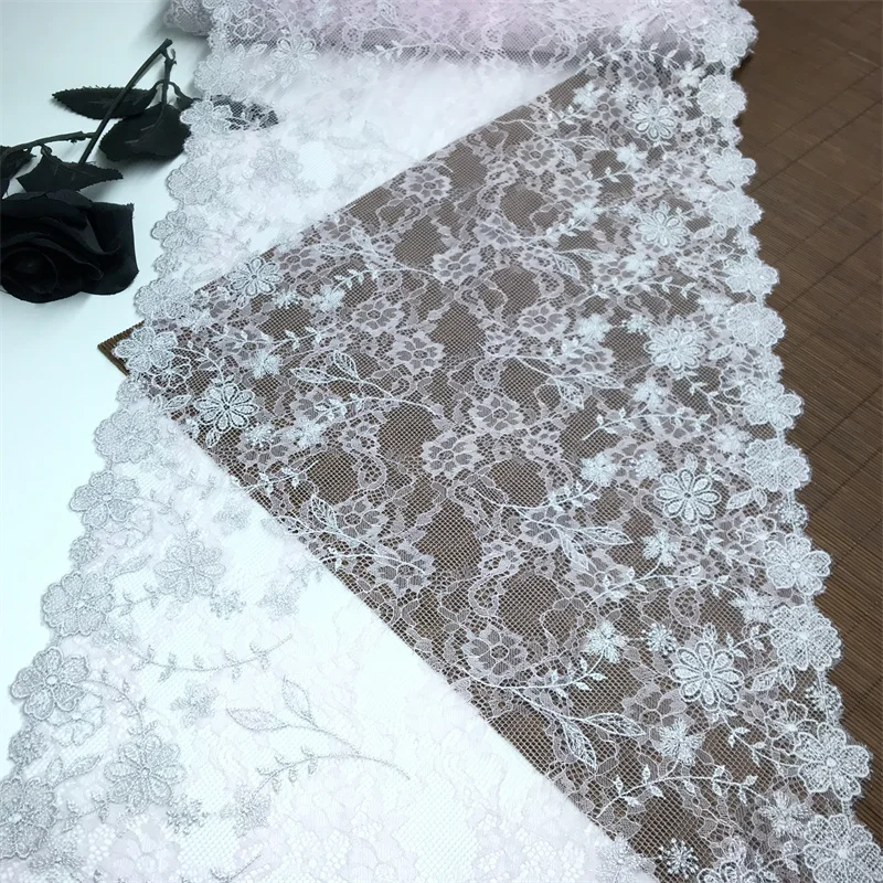 Embroidered Swiss Lace Fabrics DIY Womens Dress Lace Trim Craft Soft Mesh Embroidery Lace for Sewing Accessories