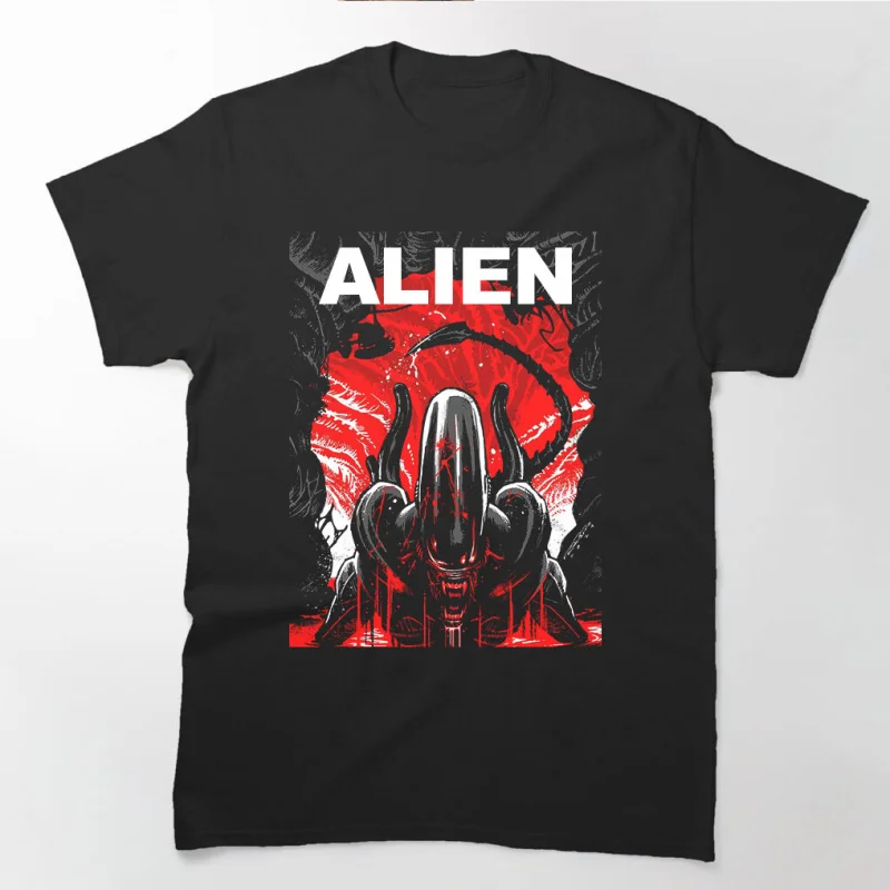 

0731 Xenomorph 80s vintage Horro movie Alien Ellen Ripley Sacry sic fi Space monster Gift T shirt large size Tops S-6XL
