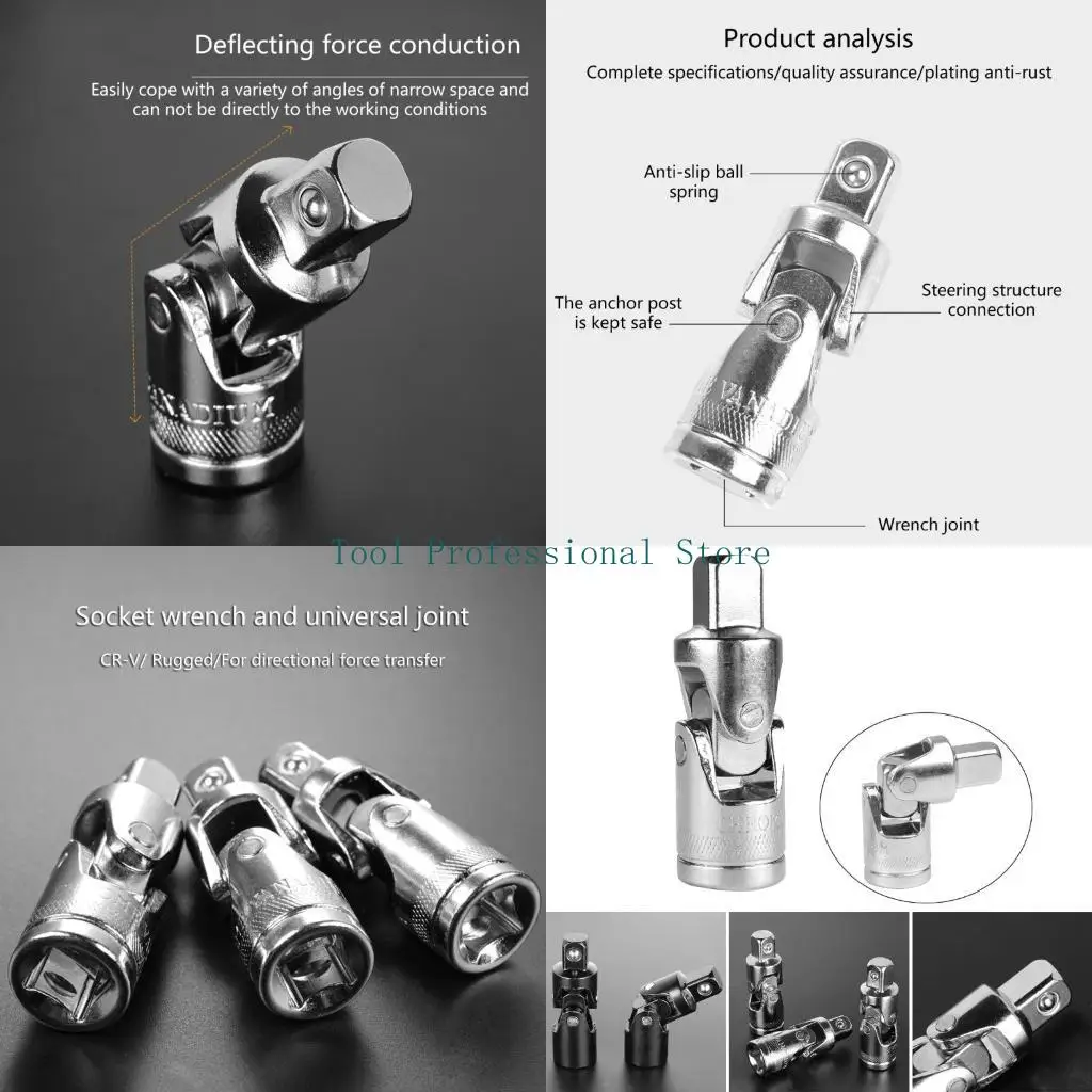 

57QF 1/2" Drive Universal Impact Joint Steel Universal Joint Sockets Impact Sockets Adapters Hand Tool