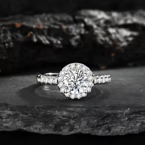 925 Sterling Silver Ring Round Zircon for Women Luxury Shining Beautiful Ring Fashion Wedding Party Women Jewelry Wholesale