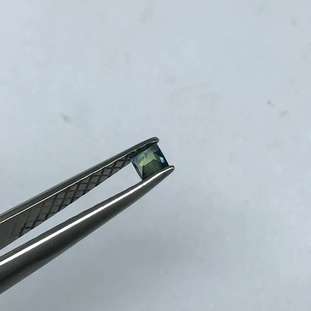 VANTJ 100% Natural Blue Green Sapphire Loose Gemstone Square Cut for Diy Handmade Jewelry Mounting Women Party Gift Wholesale