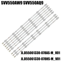 9 pcs/zestaw LED bar dla PANASONIC TX-55FX550E TX-55FX550B TX-55FX555B SVV550AQ9 SVV550AW9 A B VES550QNYL-2D-N01 N02 03 VES550QNYL