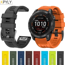 22 20MM silikon saat kayışı sapanlar için Garmin Fenix 6X 6 6S Pro 7X 7 Easyfit bileklik Fenix 5 5X 5S artı akıllı saat kordonu