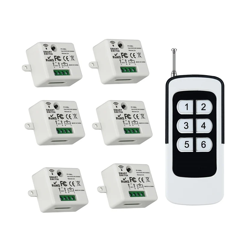 AC85V 110v 120v 220v wireless remote control switch    receiver  transmitter lighting lamp  power on and off smart 433mhz