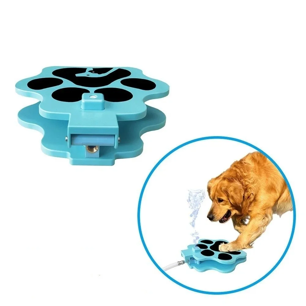 Paw Activated Foot Pedal Dog Water Dispenser No Spill Automatic Dog Drinking Feeder Spring Rebound Heavy-Duty