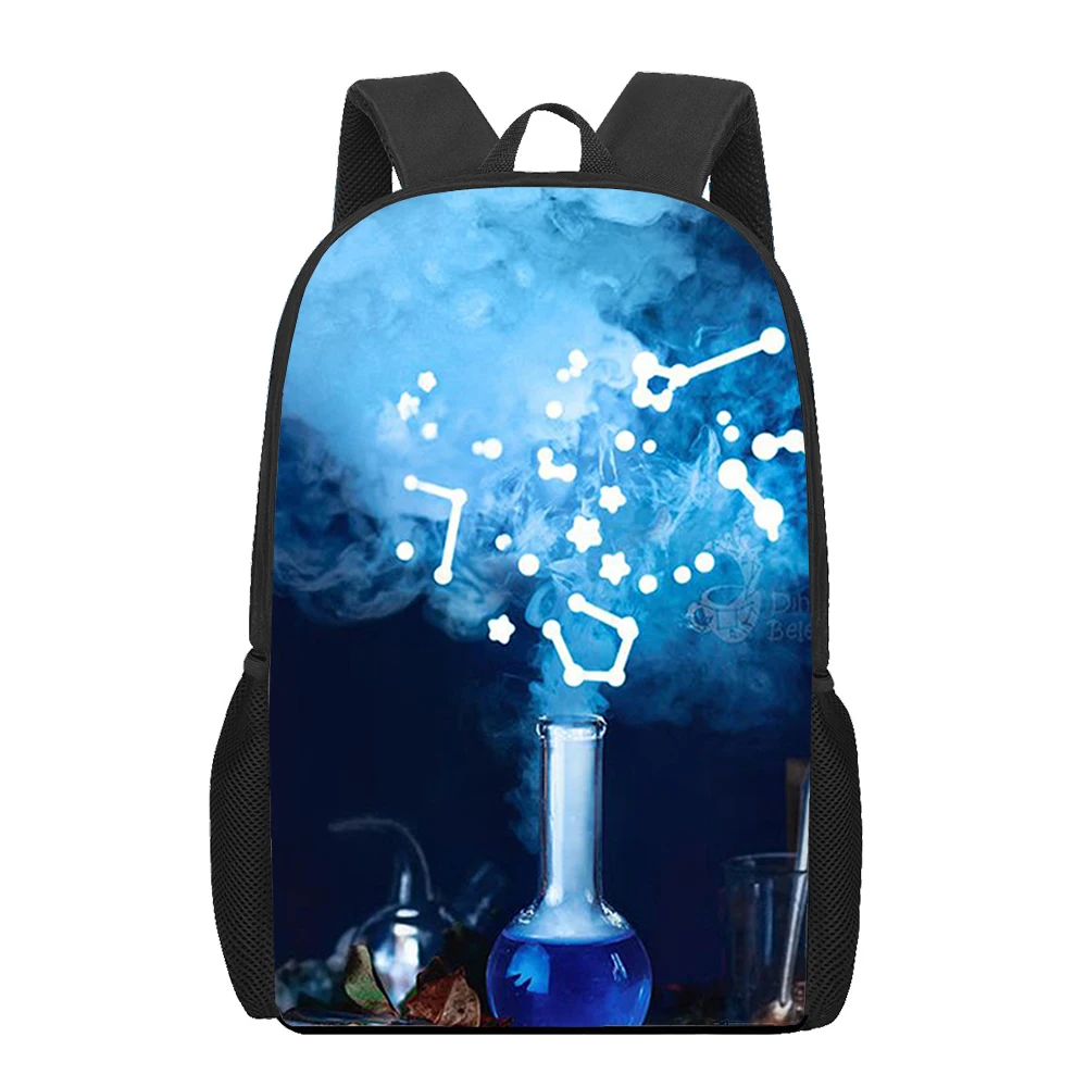 Juego de mochilas escolares con estampado de biología y química para niñas adolescentes, bolsas de libros para niños de primaria, mochila multifuncional para niños