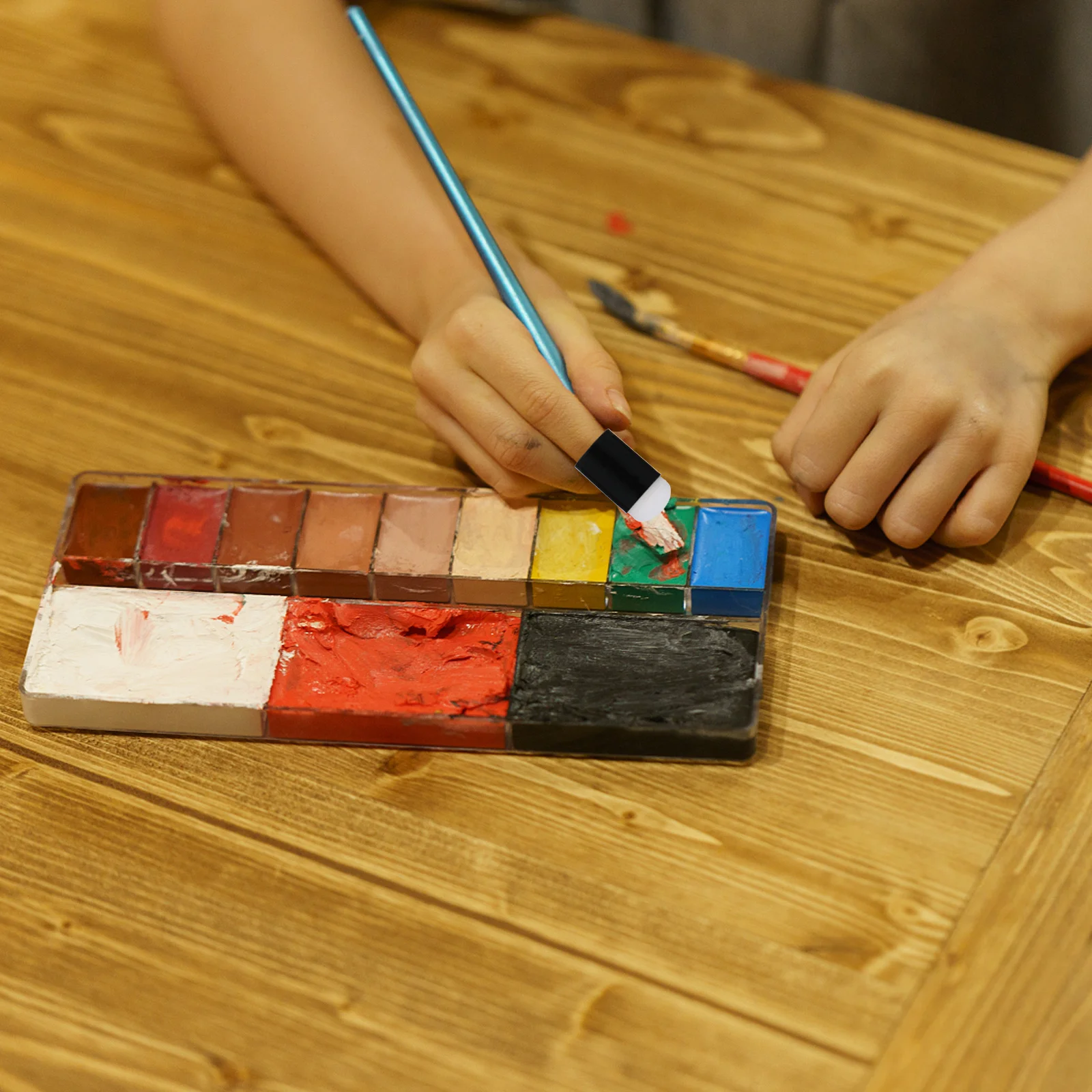12 pezzi per bambini pittura copri dita 2.8X1.5X1.5Cm maniche in spugna eco riutilizzabile pittura per bambini per attività di disegno artigianale fai da te
