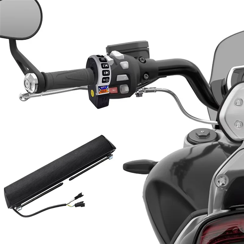 

Waterproof Bluetooth-Compatible Motorcycle Speaker FM Motorcycle Radio Handlebar Mount Motorcycle Stereo Speaker
