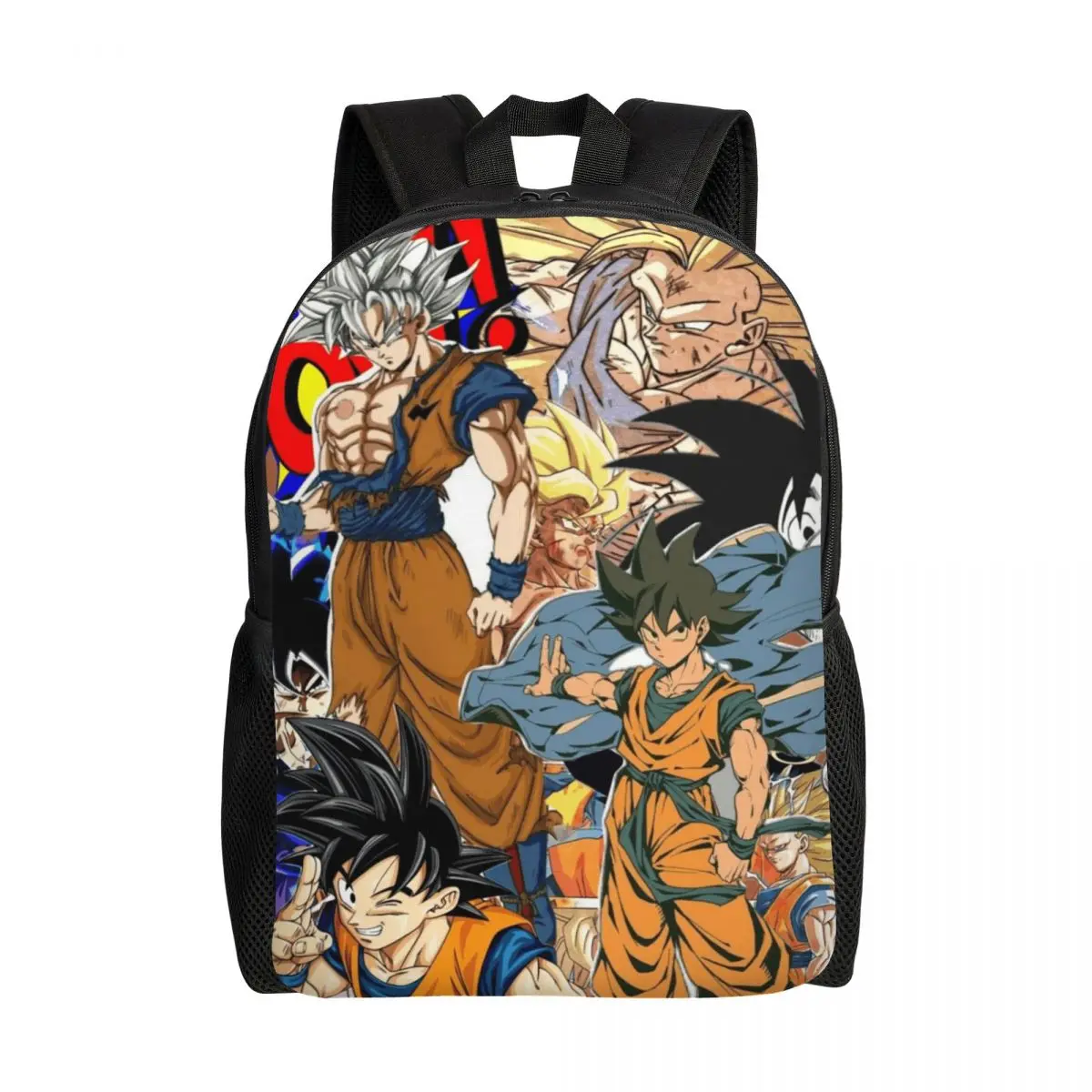 

Custom Goku Anime Backpack for Men Women Water Resistant College School Cute Cartoon Bag Printing Bookbag