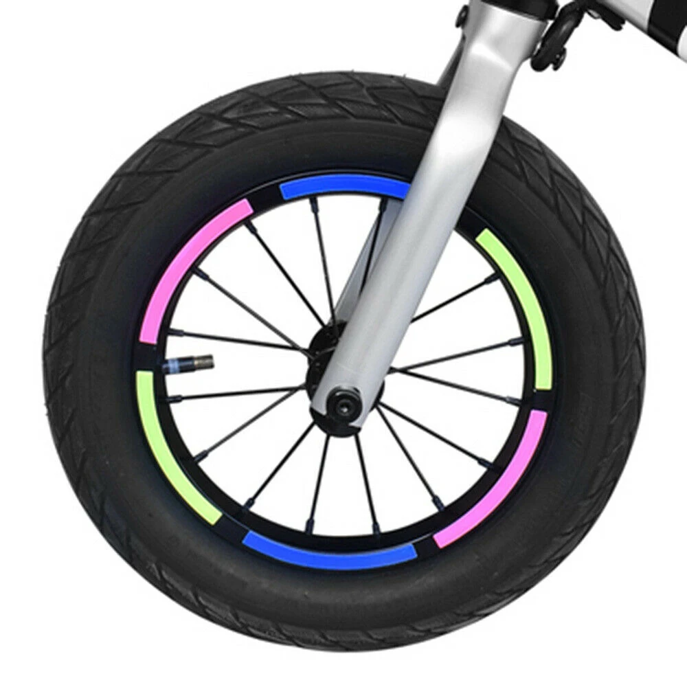 Two Styles Bike Reflective Stickers Wheel Decals Reflective Safety Strips Wheel Stickers For Children Balance