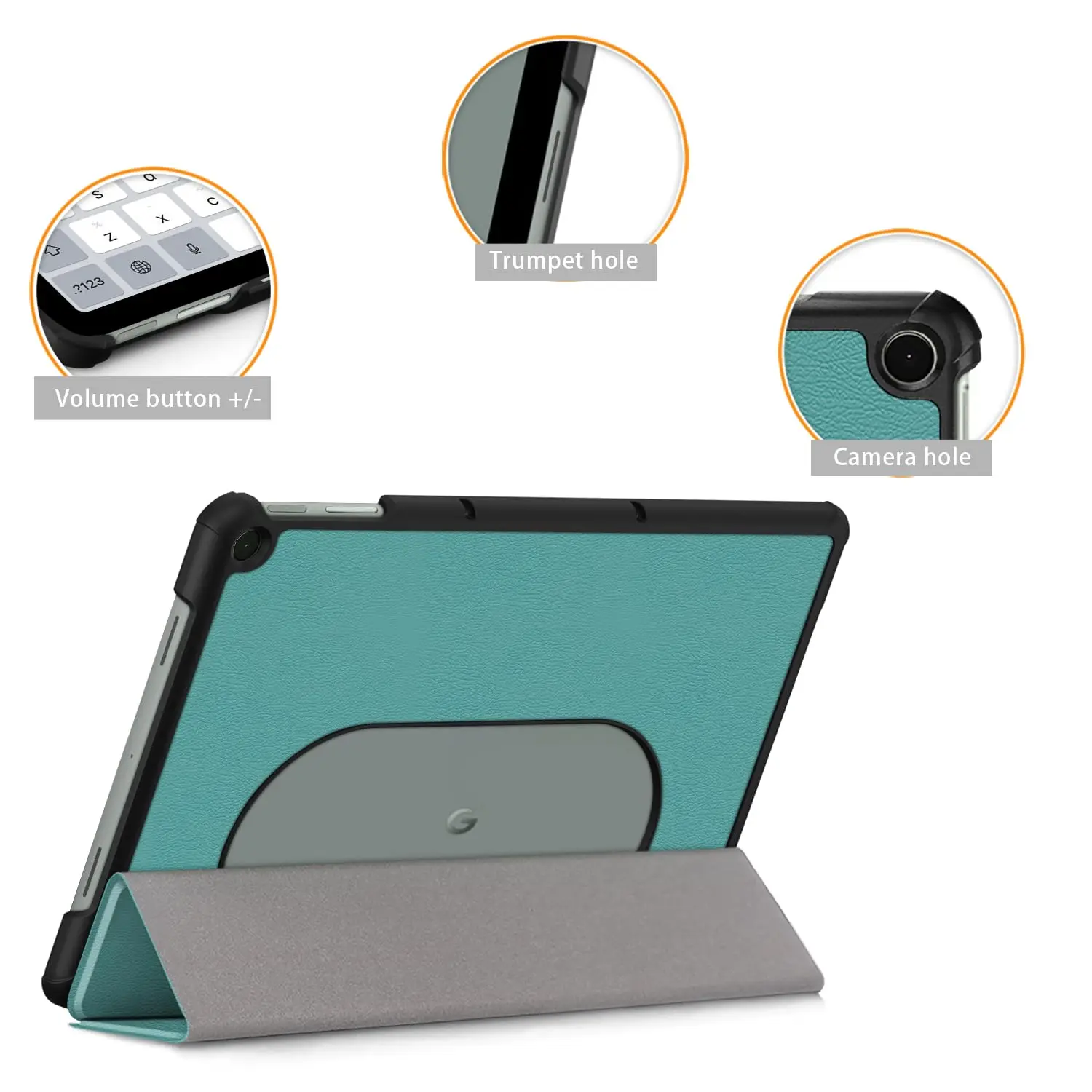 حافظة لهاتف Google Pixel 2023 مقاس 11 بوصة، حافظة حماية للكمبيوتر اللوحي، محمولة، حامل، غلاف حماية شامل،