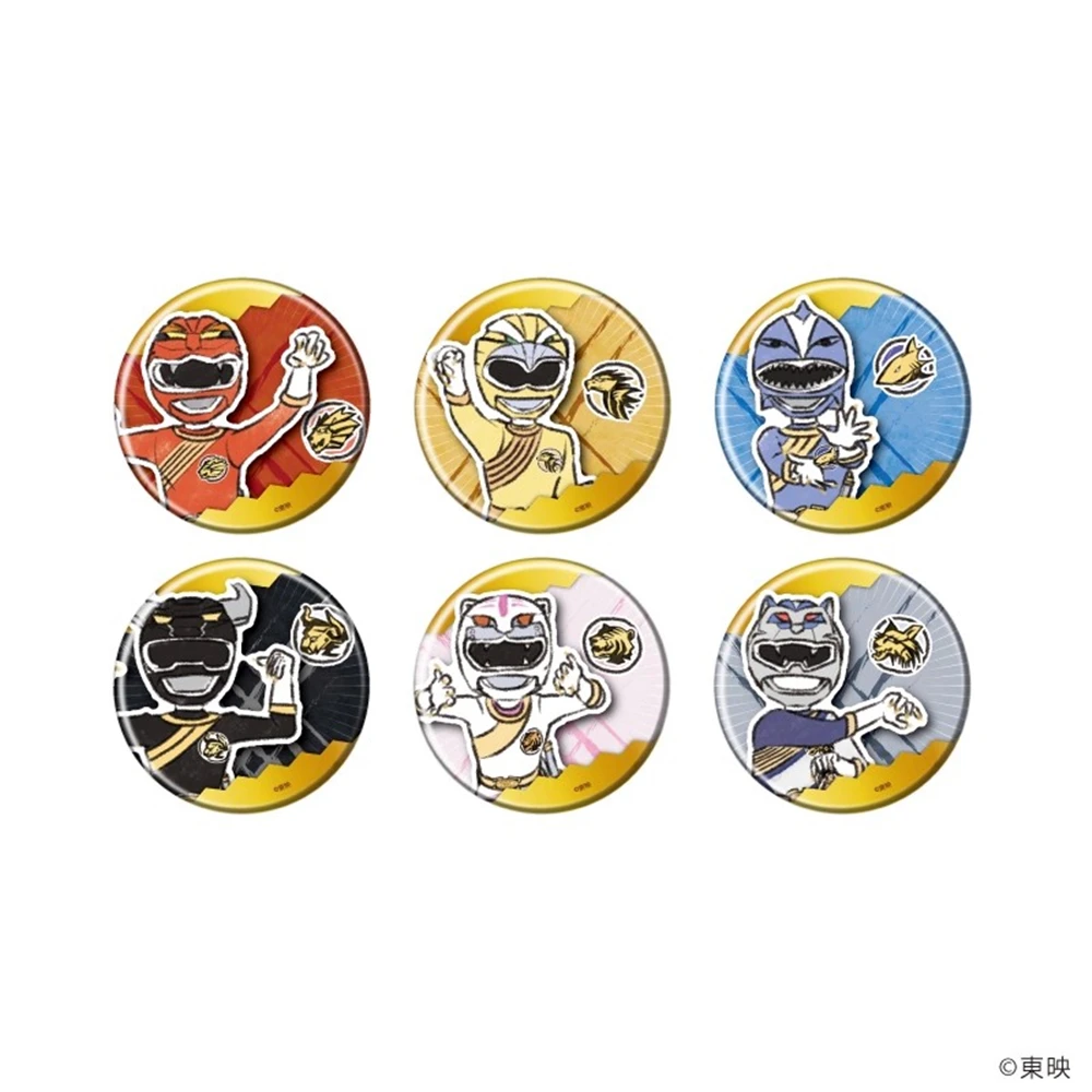 58mm 애니메이션 하쿠쥬우 센타이 가오랑어 코스프레 의상 배지 핀 SPTE 틴플레이트 브로치 ﻿   소품