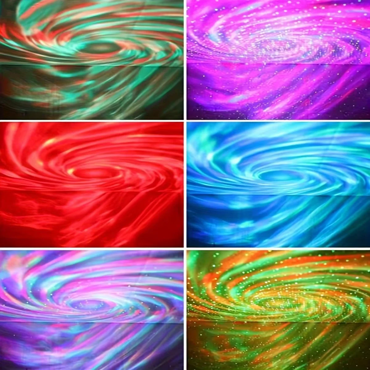 1pc New Galaxy Sky Projector Bedroom Night Light LED Galaxy Projector Light Colorful Kids Room Decoration Christmas Party Decor