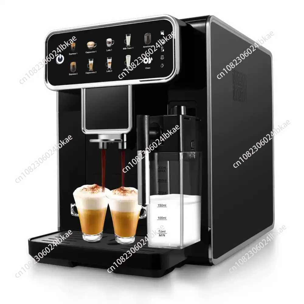 Automatic All-in-one Espresso Maker with Grinder and Milk Frother for Cappuccino Latte