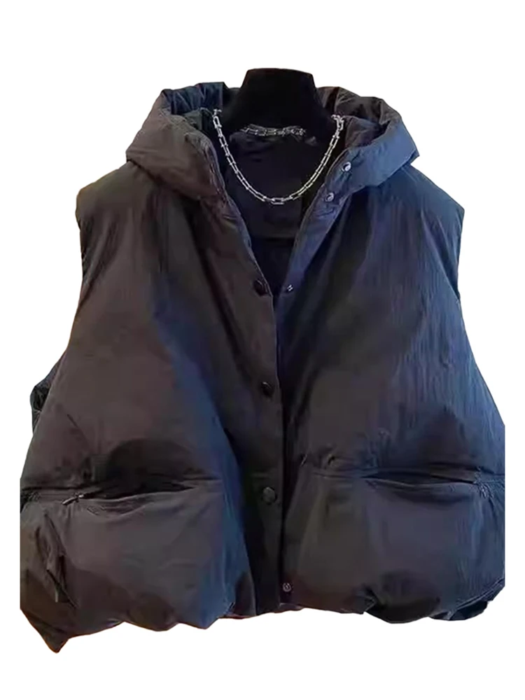 Jaet ort Thi – gilet à capuche en coton pour femme, vêtement chaud d'hiver, pour les déplacements, bouton unique, couleur Pure, 2024