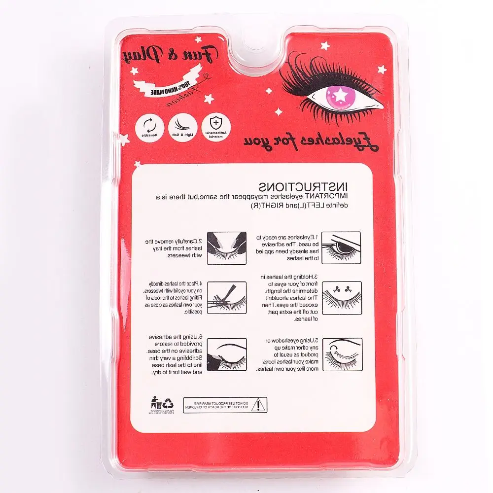 3 Pairs Dramatic White False Eyelashes Manga Natural Fluffy Faux Mink Eyelashes Thick Dense Cosplay Eyelashes Stage Festival