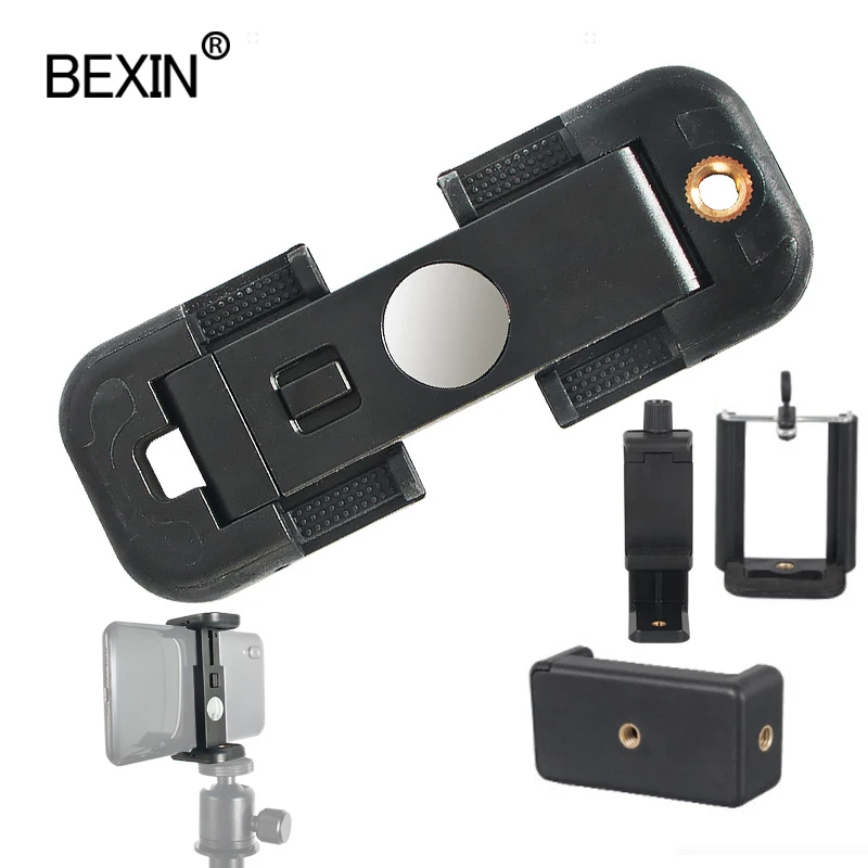 삼각대 마운트 홀더, 휴대폰 스탠드 브래킷, 휴대폰 클립 마운트 브래킷, 삼각대 셀카봉용 어댑터, 360 도 회전