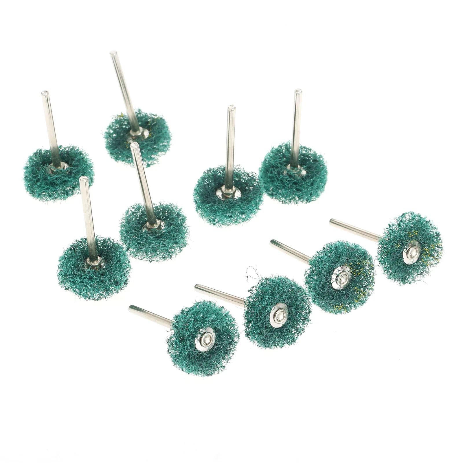 10Pcs 25mm Dremel Accessories Buffing Polishing Wheel Buffing Pad Brush Dremel Rotary Tool 3mm Shank for Polishing Sanding