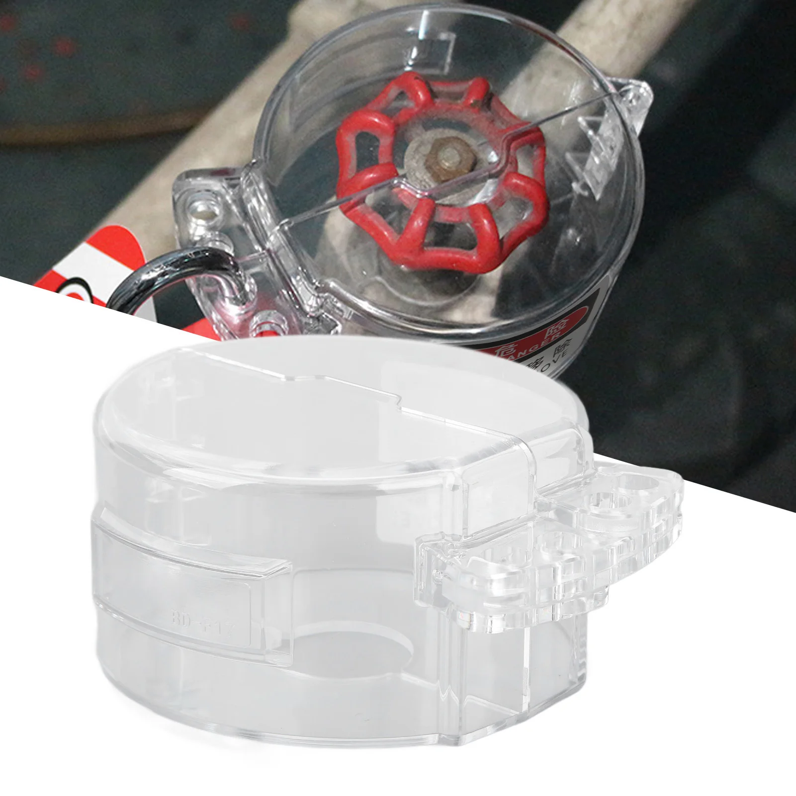 Gate Valve Lockout Transparent 4 Hole Protective Valve Handle Lockout Cover for Electrical Isolation