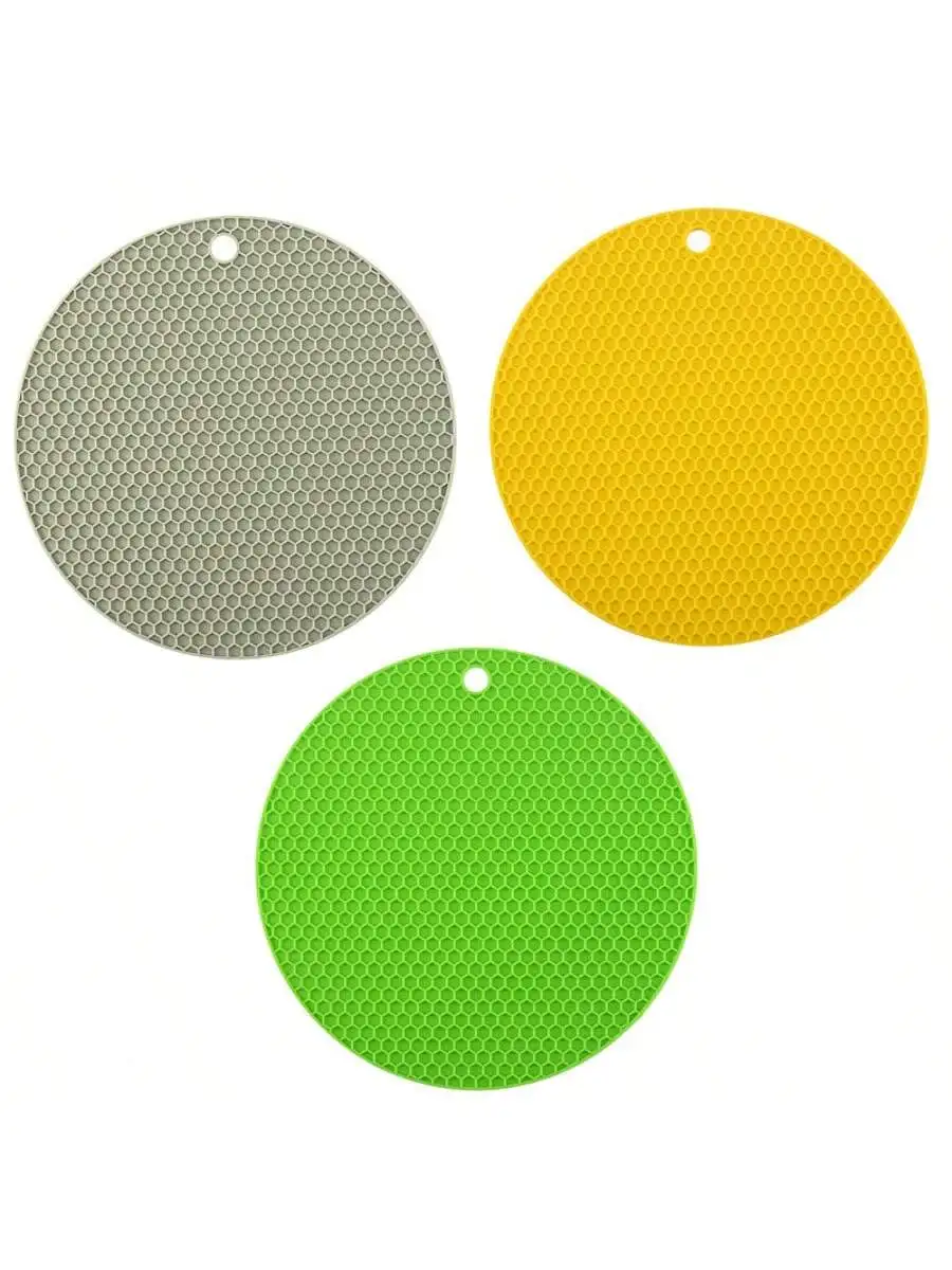 3 Pcs Heat Resistant Trivet Set 20x20cm, Kitchen Table Pot Holder for Hot Pans Plates, Durable