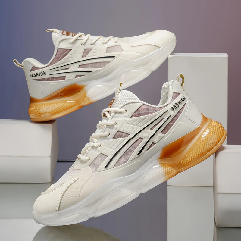 

Новые весенние кроссовки на воздушной подушке с увеличенной подошвой, дышащие, из сетчатого материала, амортизирующие, нескользящие, износостойкие, повседневные спортивные туфли