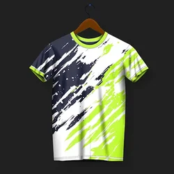 3D Printed Badminton Sports T-Shirt For Men Training Suit Pattern Tees Summer Oversized Round Neck Tops Short Sleeves T Shirts