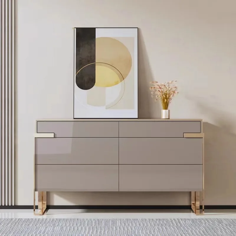 Italian light luxury drawer cabinet bedroom storage cabinet partition entrance